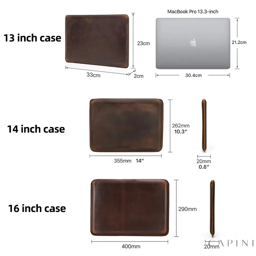 Ivrea Pull-Up Leather - MacBook Sleeve Capini Firenze