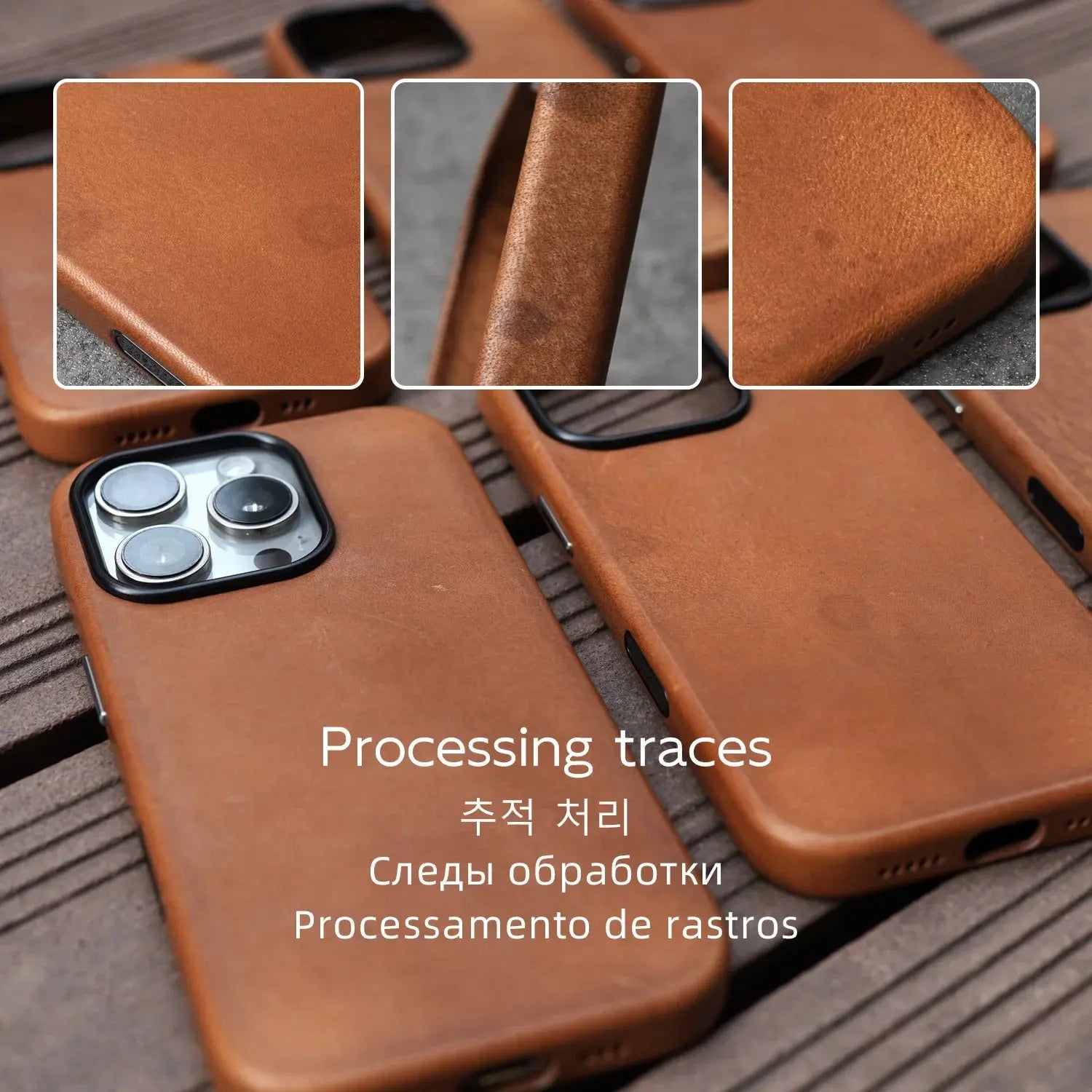 YMW Handmade Italian Genuine Leather Case for iPhone 17 16 15 Pro Max Magnetic Luxury Business Retro Cow Phone Cover - Capini Firenze