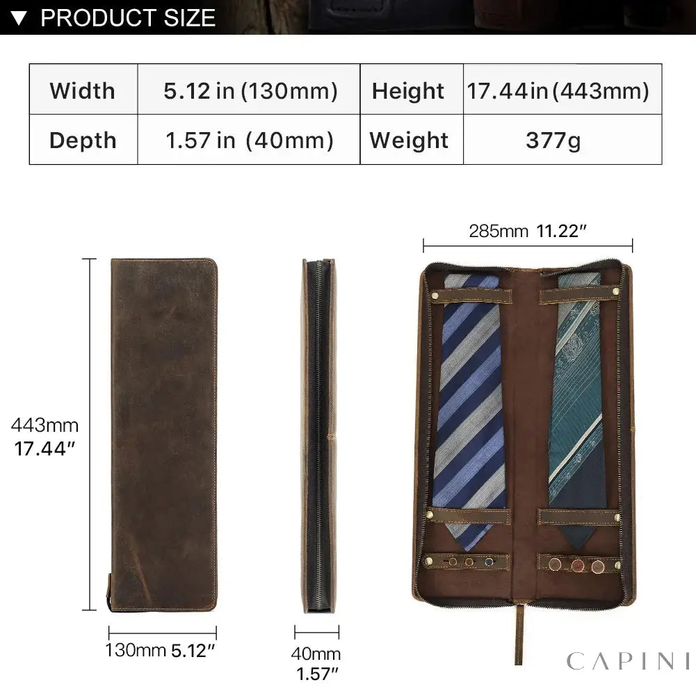 Fermo Nubuck – Tie & Cuff Link Travel Case