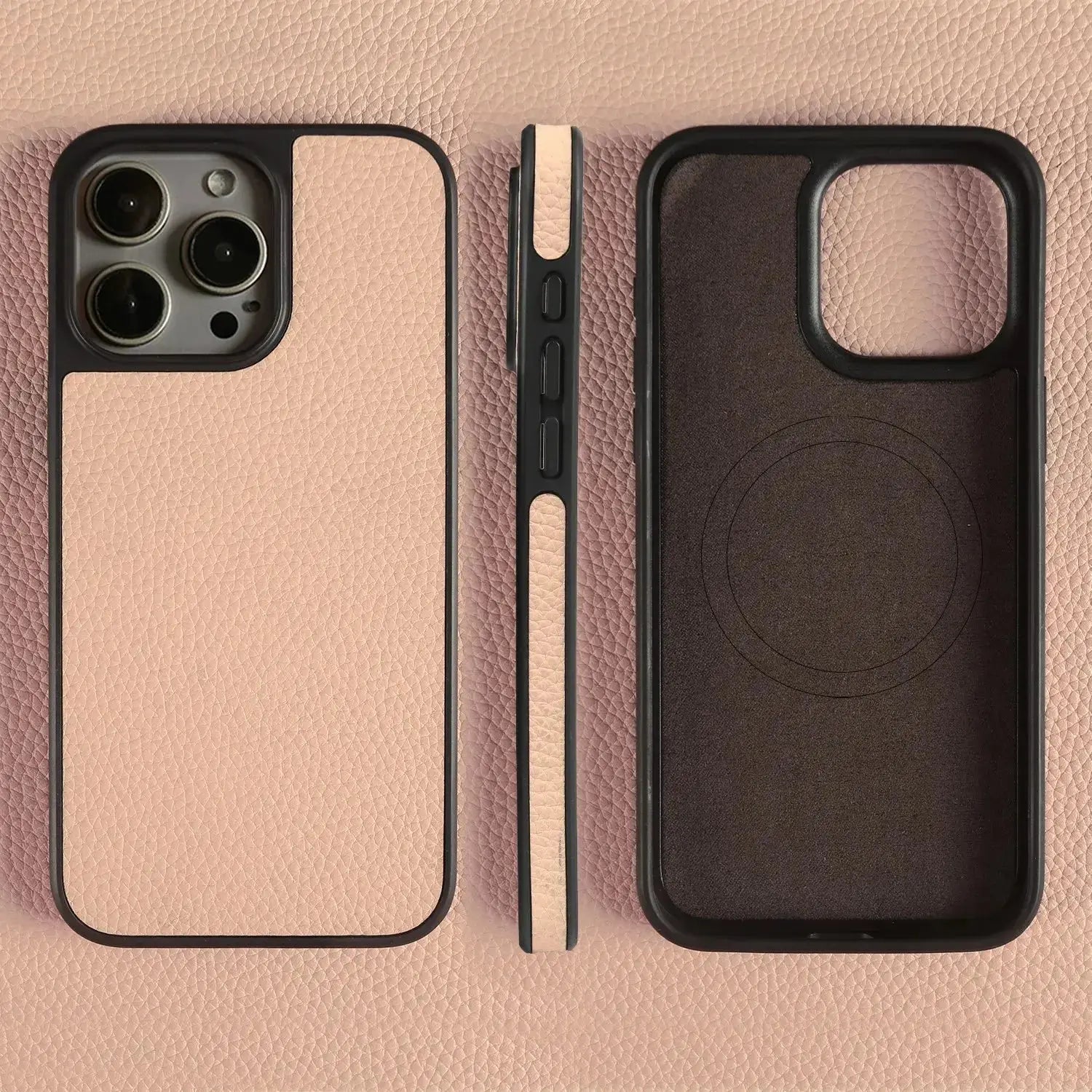 Magnetic Genuine Leather Phone Case For iPhone 16 Pro Max 15Pro 14 13pro 12 11 Cowhide Wireless Magsafe Fundal Back Shell capa Capini Firenze