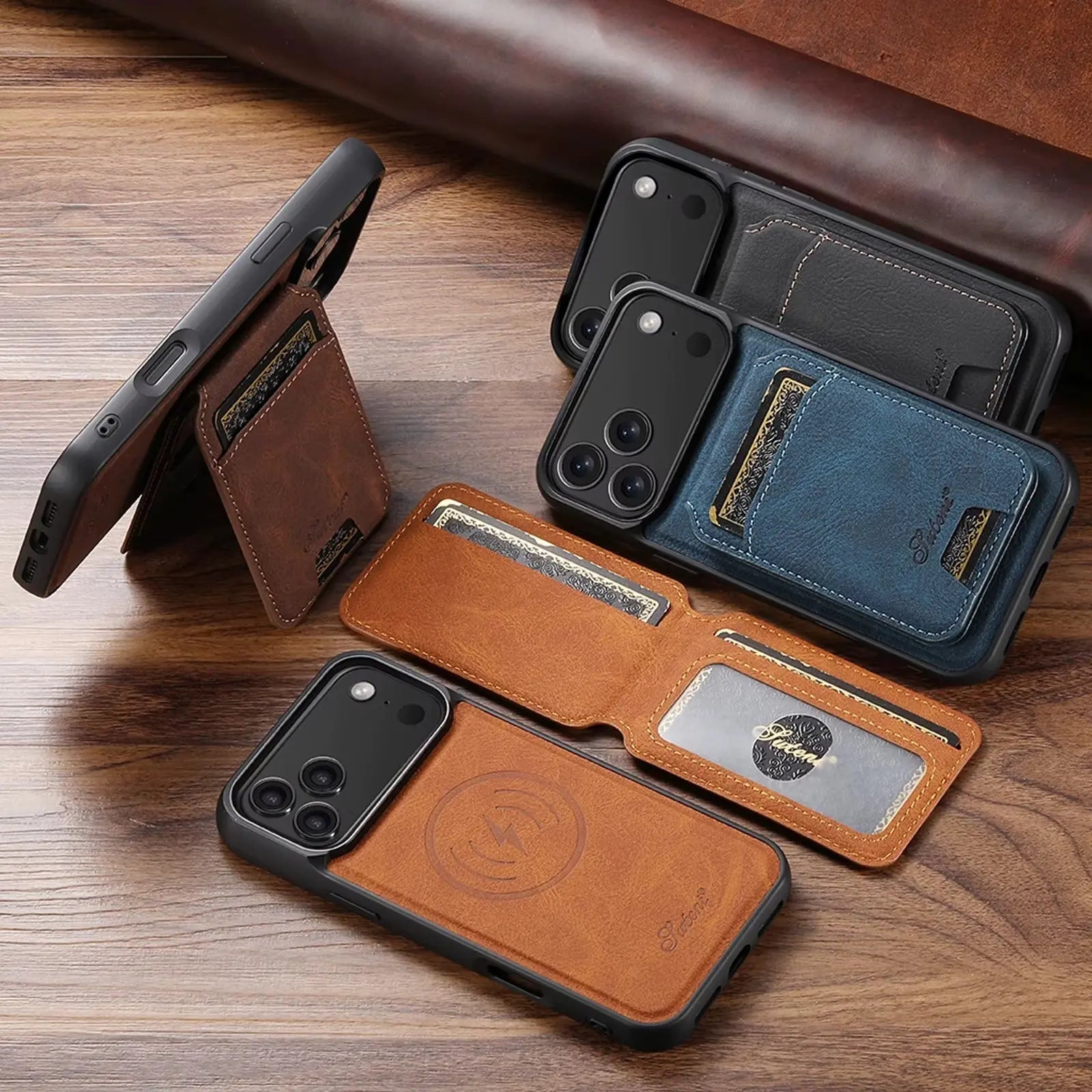 Milano Magnetic Wallet – Wireless Charging Leather Case - Capini Firenze