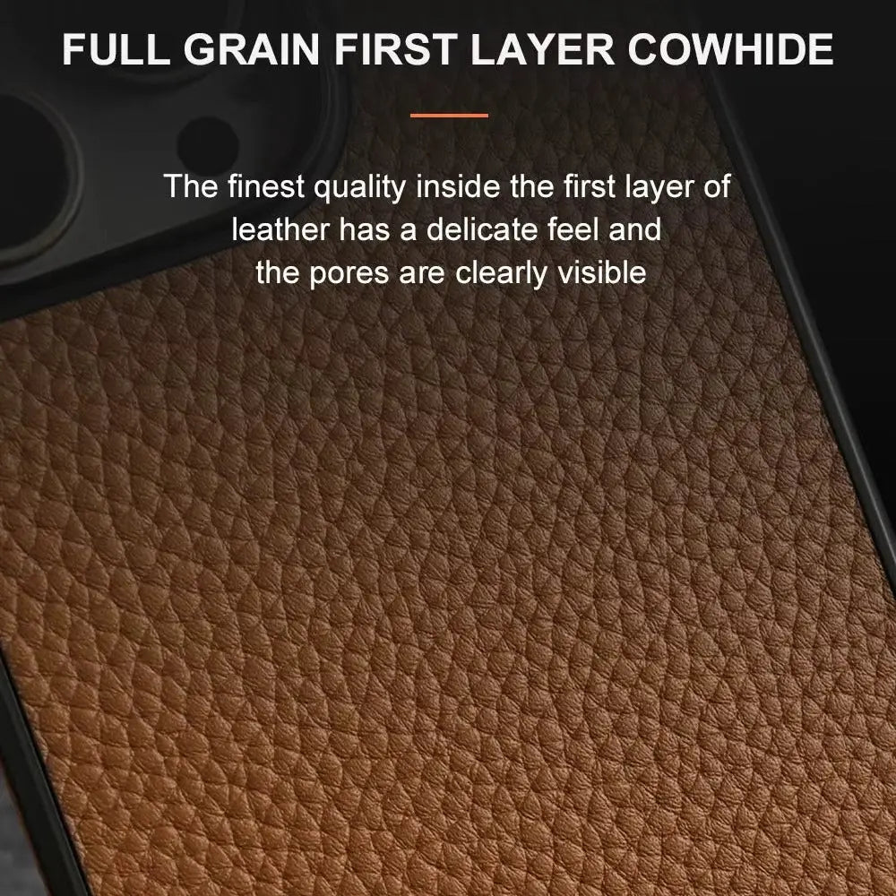 Arezzo Pebble-Grain Cowhide - Leather Case - Capini Firenze