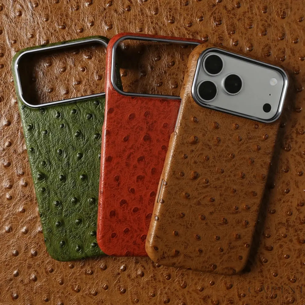 Deruta Ostrich-Grain – Leather Case