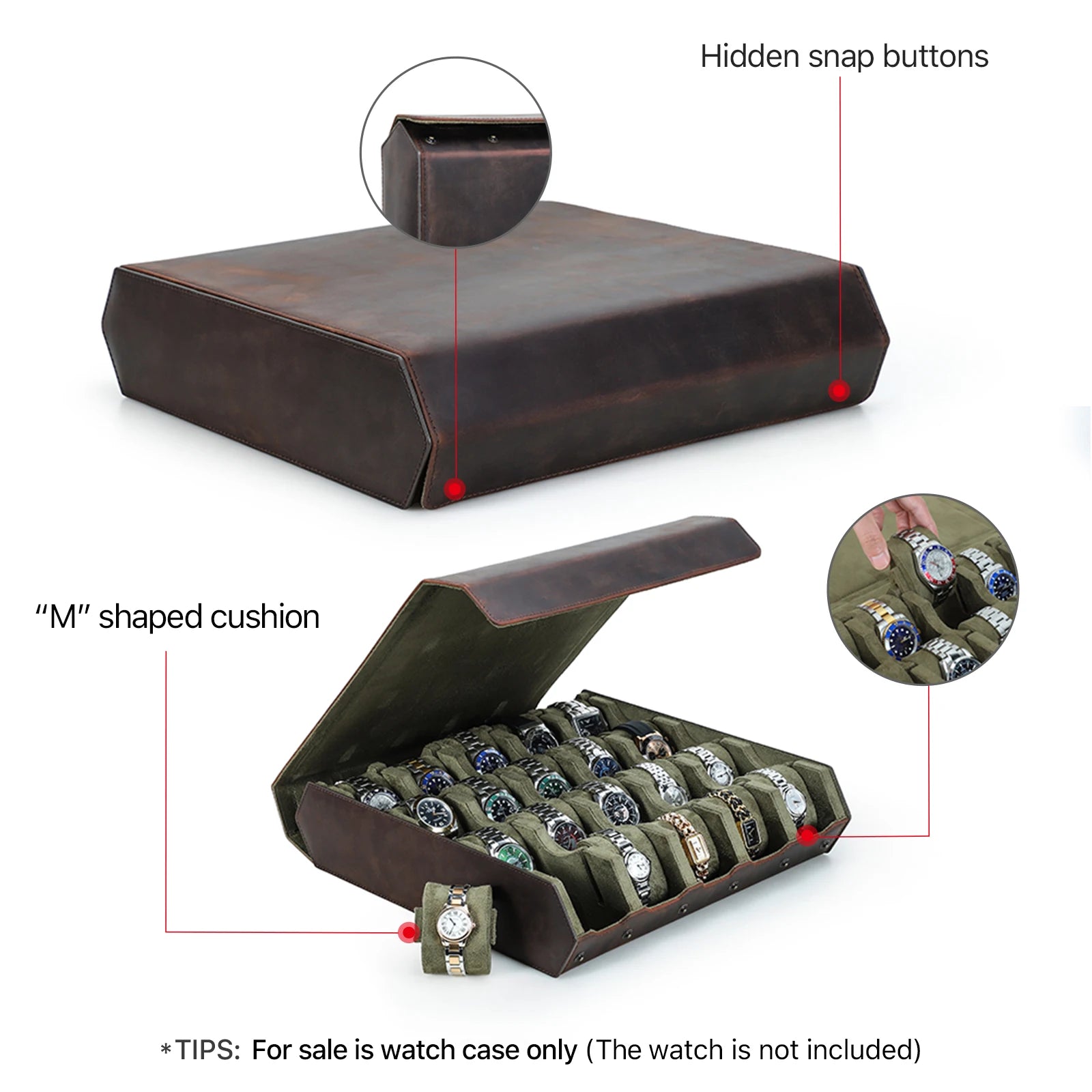 Pienza Crazy Horse - Watch Display Case
