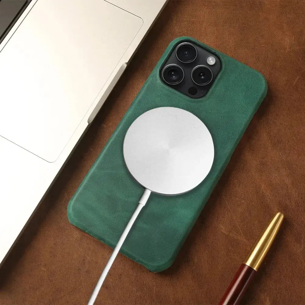 ZWW Crazy House Genuine Leather Cover Case For Iphone 15 Pro Max Case For Iphone 14pro 12 11 XR XS 13 8 Aesthetic Vintage Retro - Capini Firenze