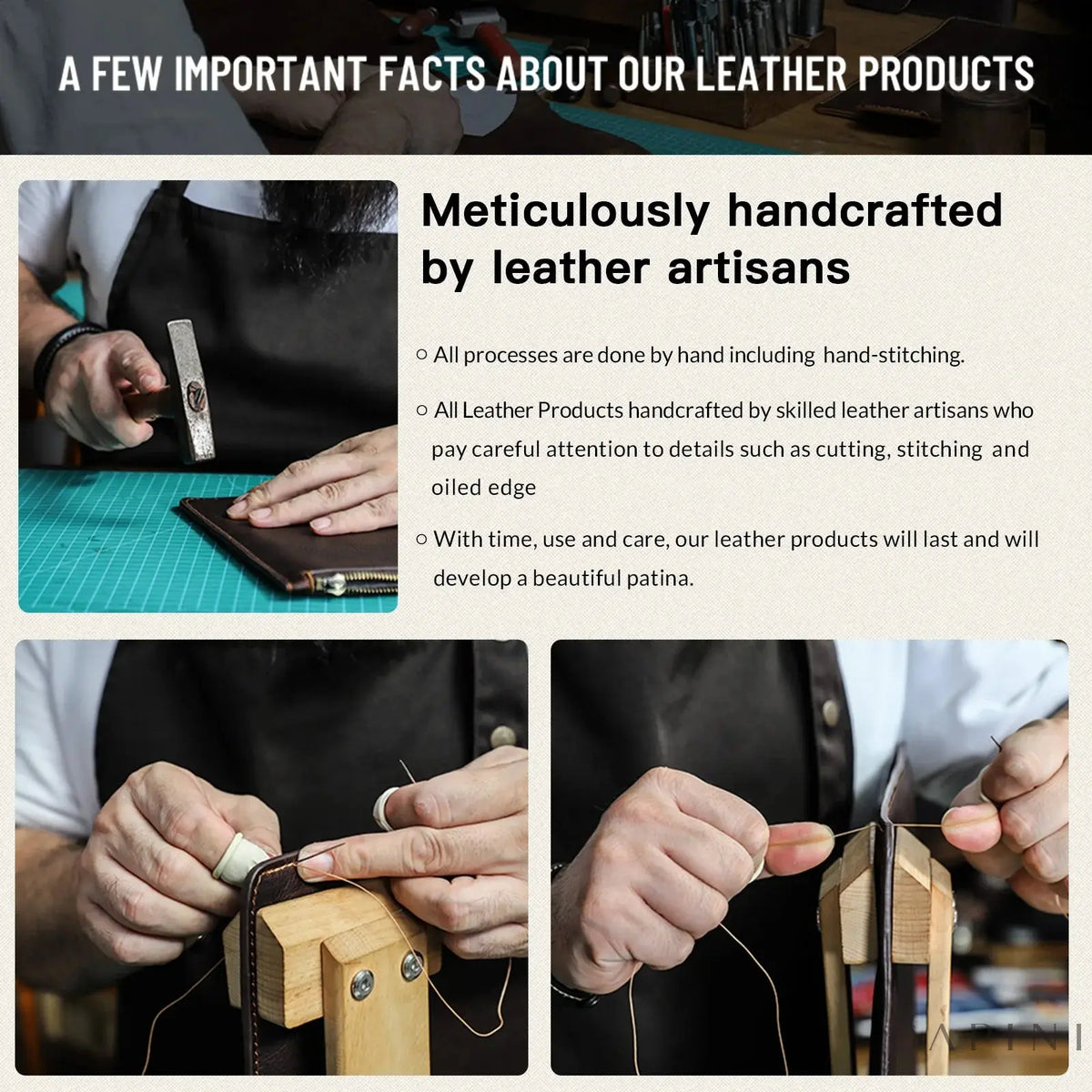 Tolentino Oil-Wax iPad Zip Folio - hand-cut and hand-stitched leather, how it is made