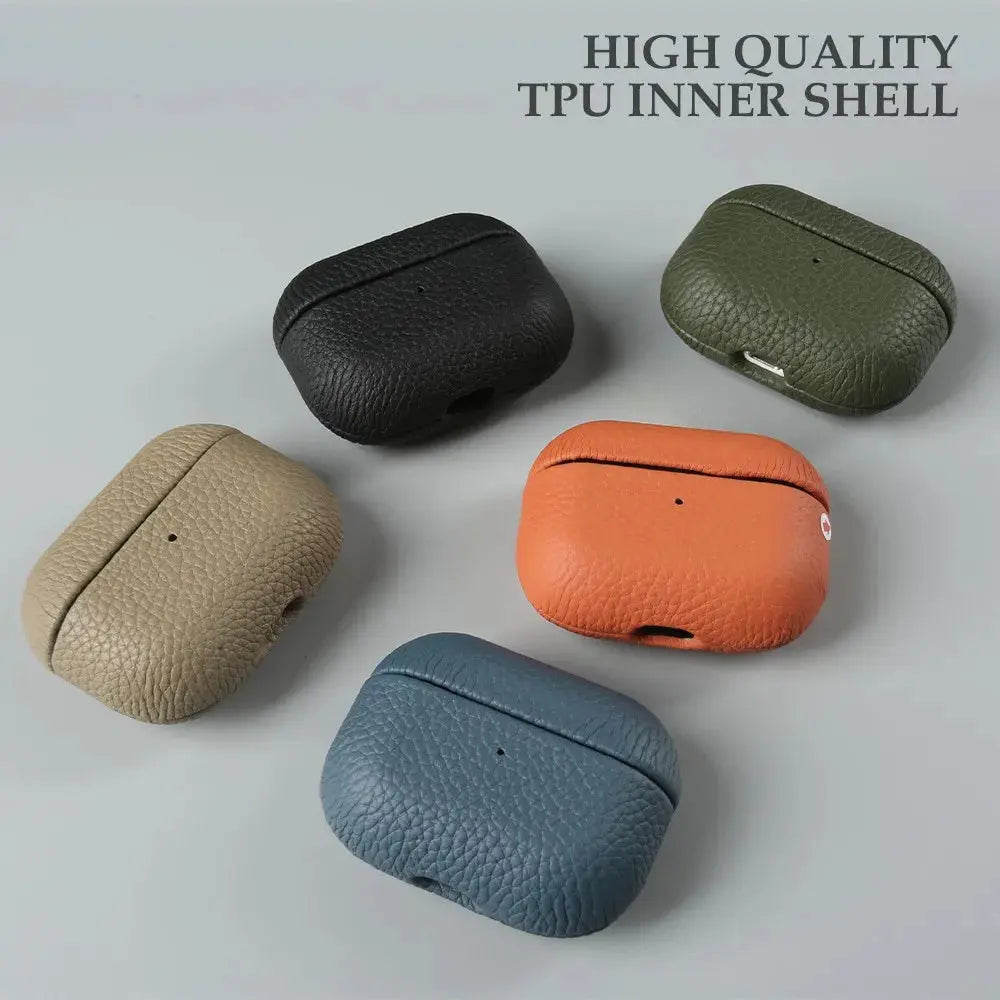 For Airpods Pro Case 100% Genuine Leather Case For Airpods 3 / 2 / Pro2 Protection Box Cases AirPods Case Cowhide Charging Box Capini Firenze
