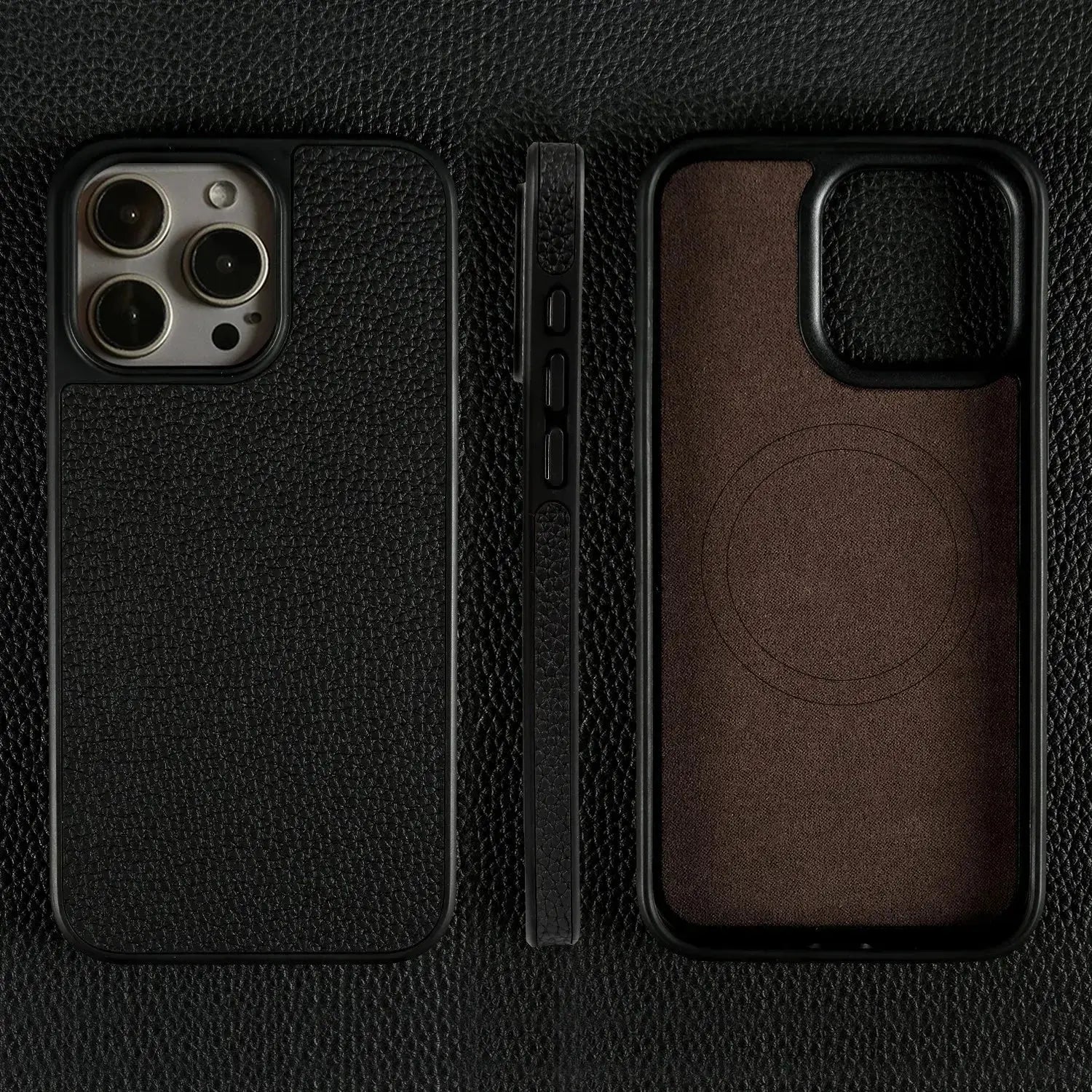 Magnetic Genuine Leather Phone Case For iPhone 16 Pro Max 15Pro 14 13pro 12 11 Cowhide Wireless Magsafe Fundal Back Shell capa Capini Firenze