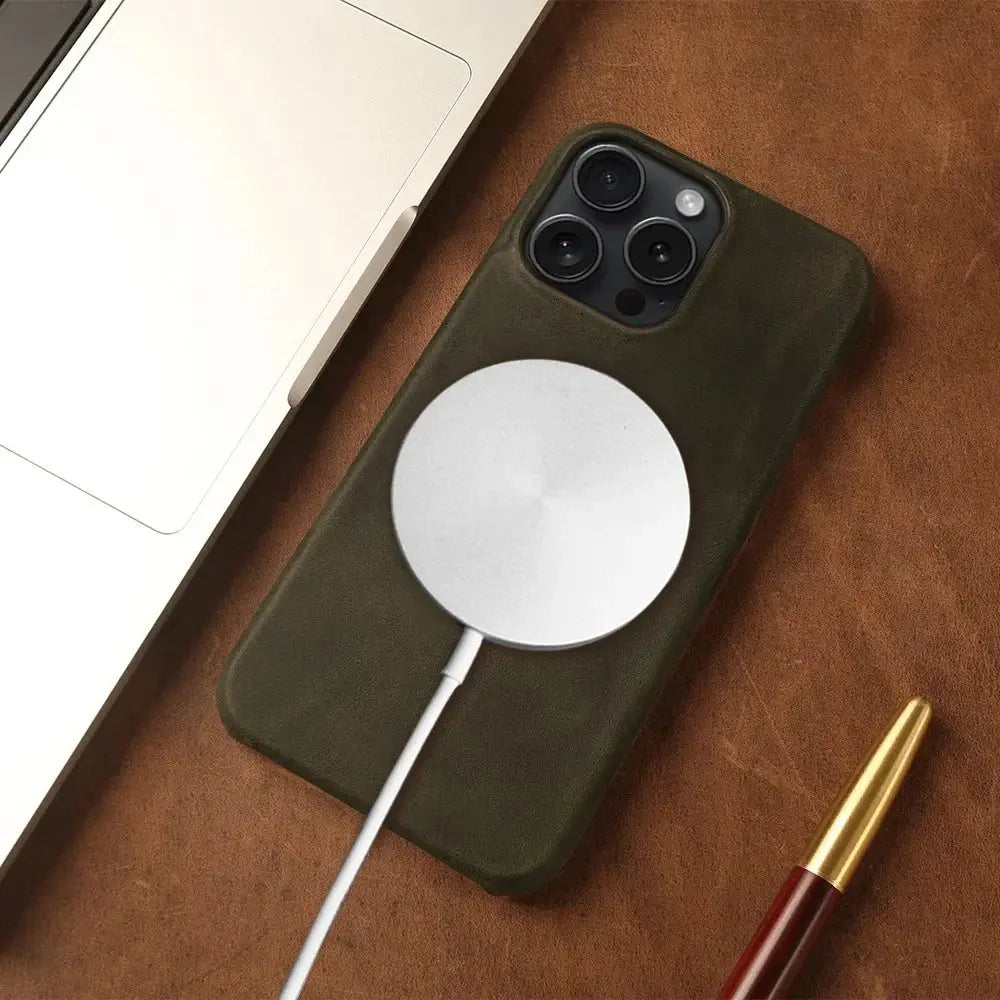 ZWW Crazy House Genuine Leather Cover Case For Iphone 15 Pro Max Case For Iphone 14pro 12 11 XR XS 13 8 Aesthetic Vintage Retro - Capini Firenze