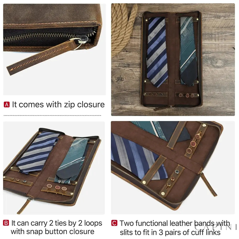 Fermo Nubuck – Tie & Cuff Link Travel Case