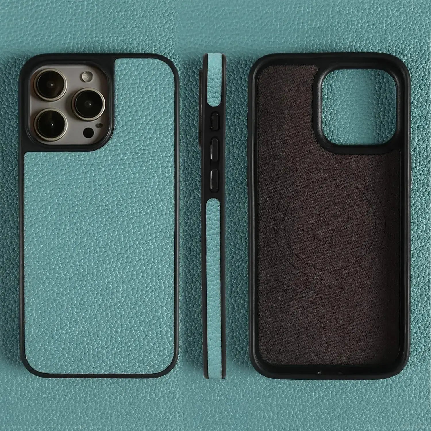 Magnetic Genuine Leather Phone Case For iPhone 16 Pro Max 15Pro 14 13pro 12 11 Cowhide Wireless Magsafe Fundal Back Shell capa Capini Firenze