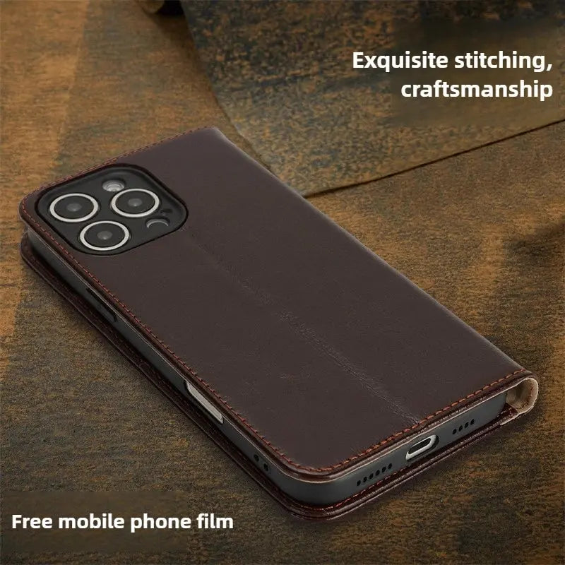 Genova Cowhide - Leather Flip Case