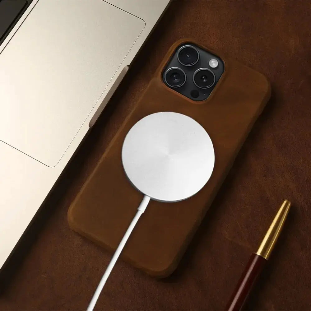 ZWW Crazy House Genuine Leather Cover Case For Iphone 15 Pro Max Case For Iphone 14pro 12 11 XR XS 13 8 Aesthetic Vintage Retro - Capini Firenze