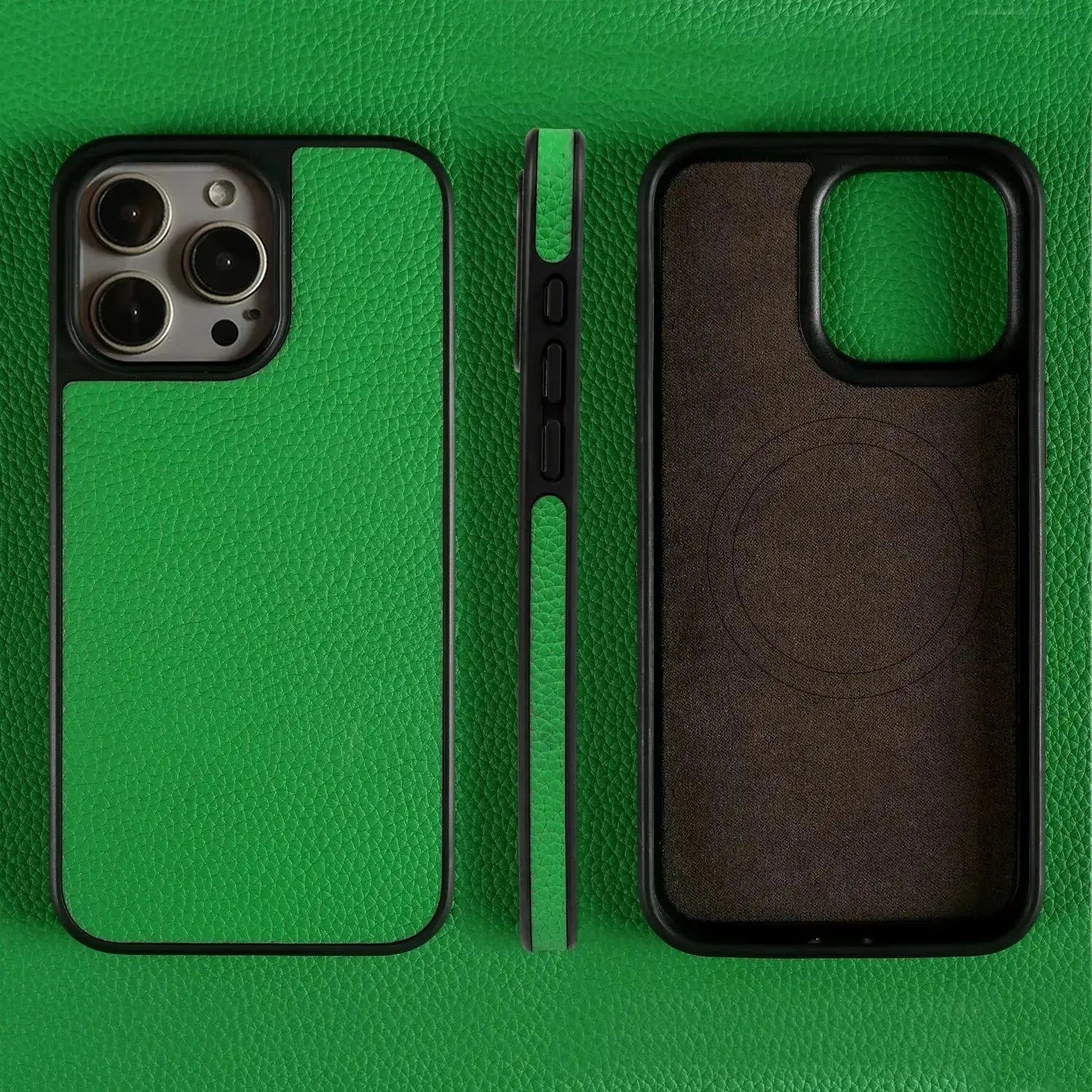 Magnetic Genuine Leather Phone Case For iPhone 16 Pro Max 15Pro 14 13pro 12 11 Cowhide Wireless Magsafe Fundal Back Shell capa Capini Firenze