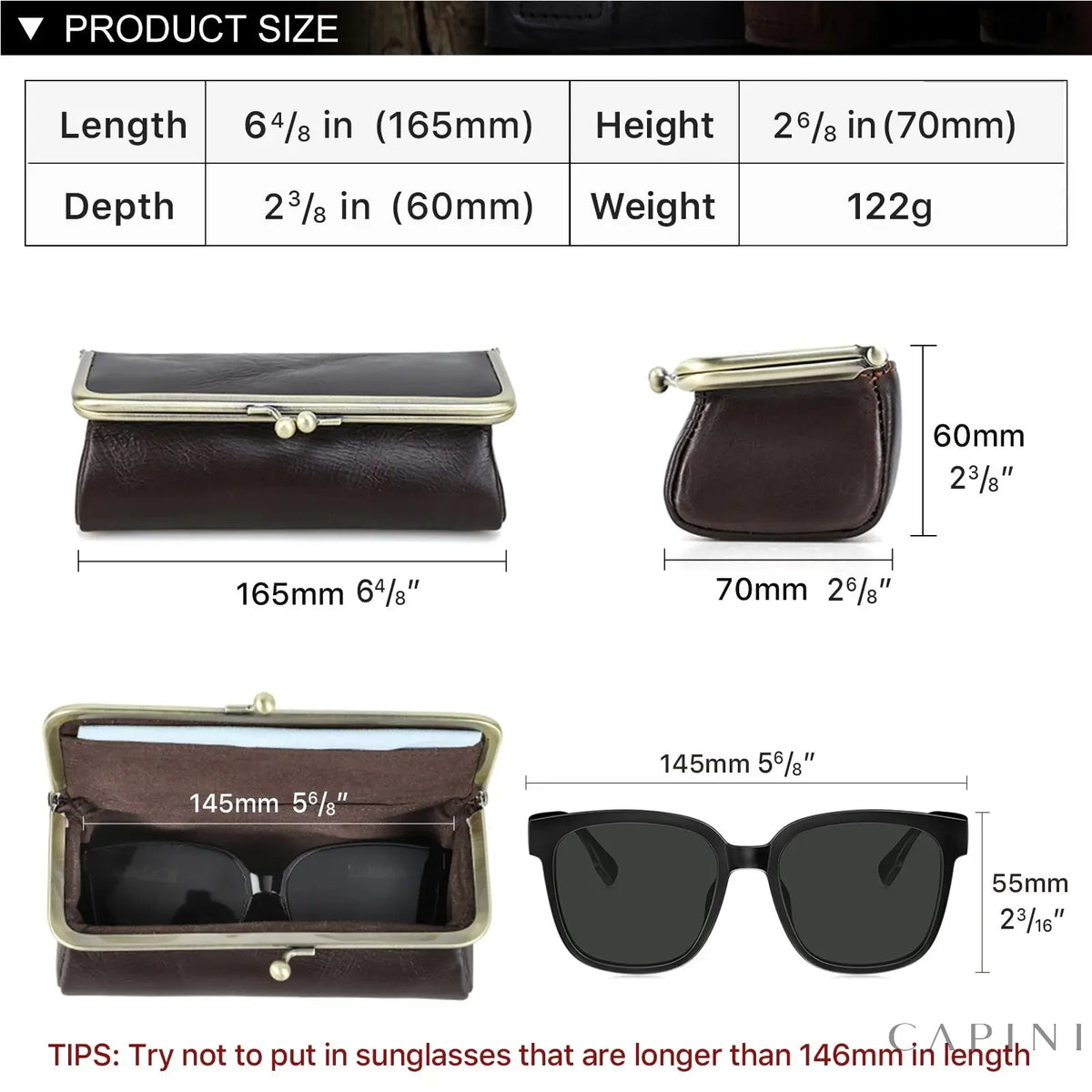 Amalfi Kiss-Lock - Sunglasses Case Capini Firenze