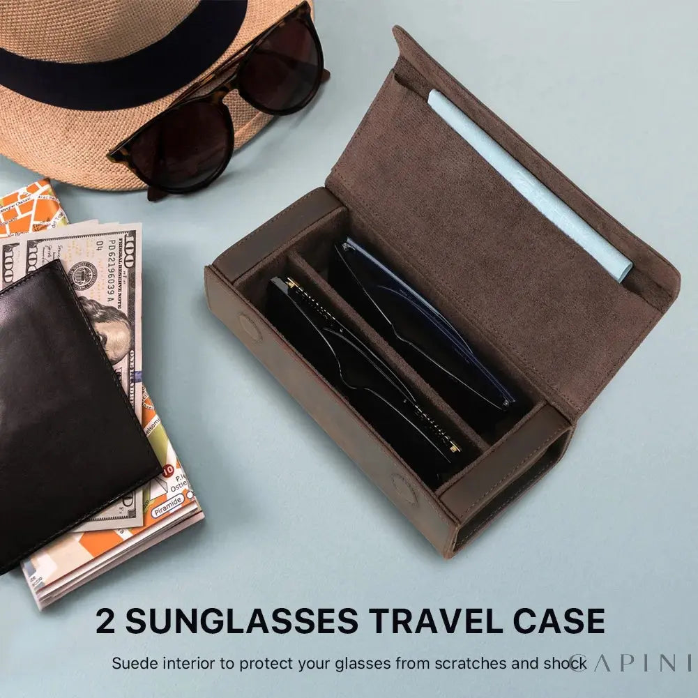 Belluno Crazy Horse - Two-Pair Sunglasses Case Capini Firenze