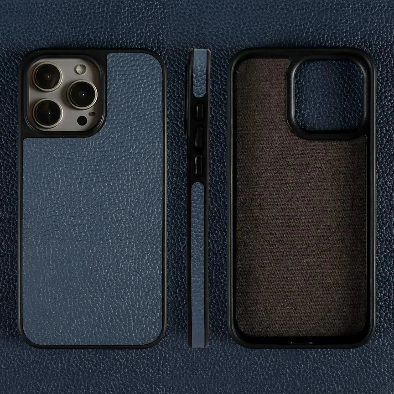 Magnetic Genuine Leather Phone Case For iPhone 16 Pro Max 15Pro 14 13pro 12 11 Cowhide Wireless Magsafe Fundal Back Shell capa Capini Firenze