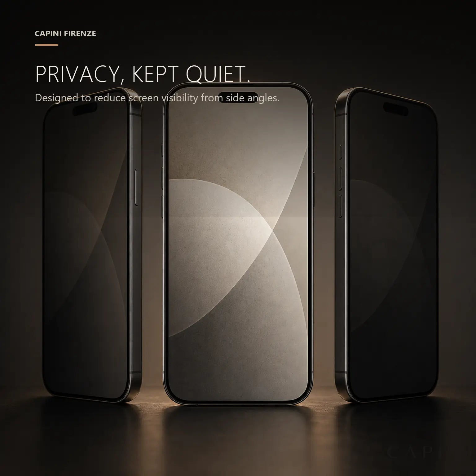 ULTRASHIELD side-angle privacy illustration | Capini Firenze