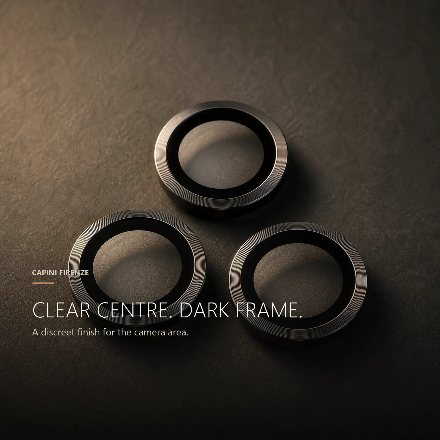 Lens Armor clear centre and dark frame | Capini Firenze