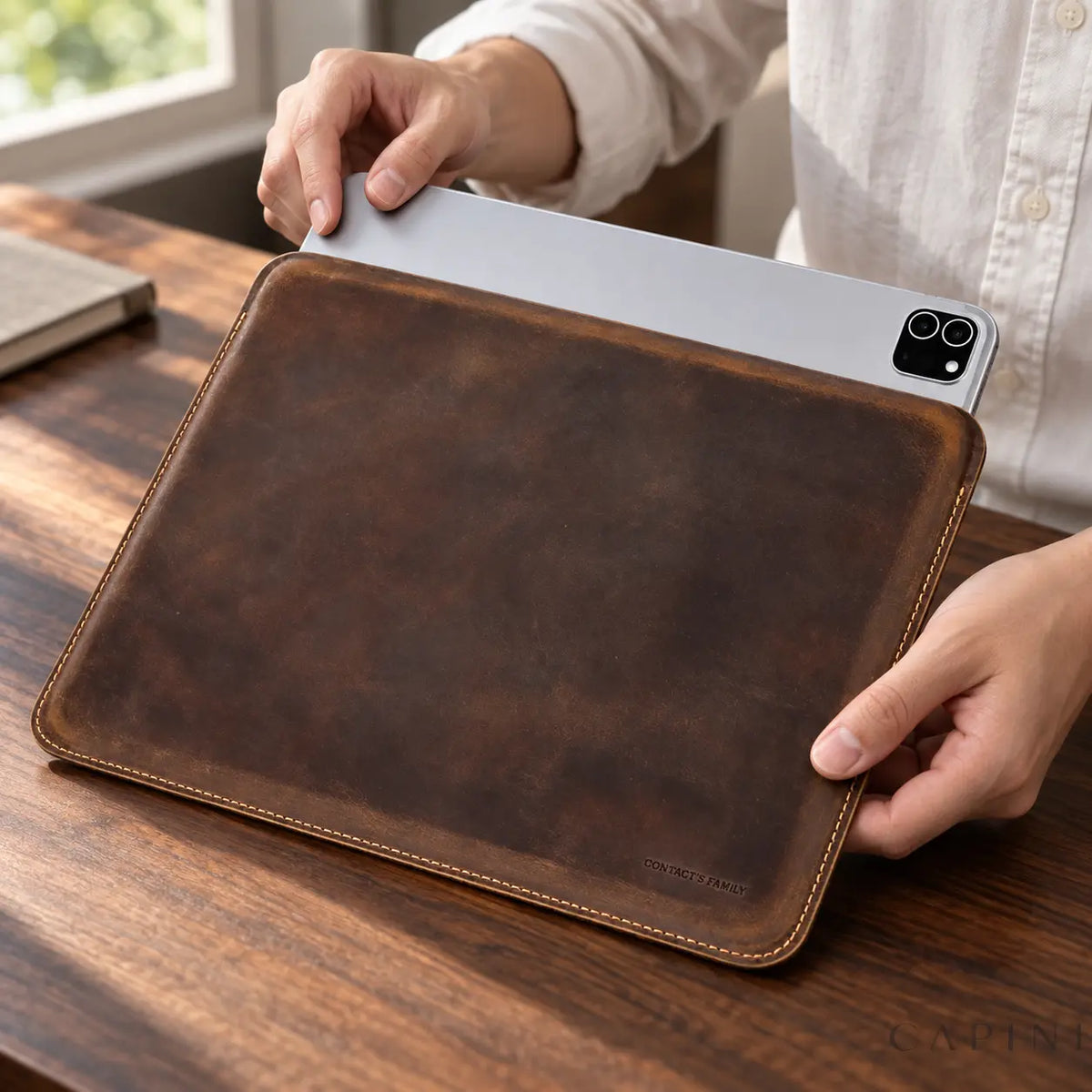 Cortona Crazy Horse - iPad Sleeve - lifestyle view