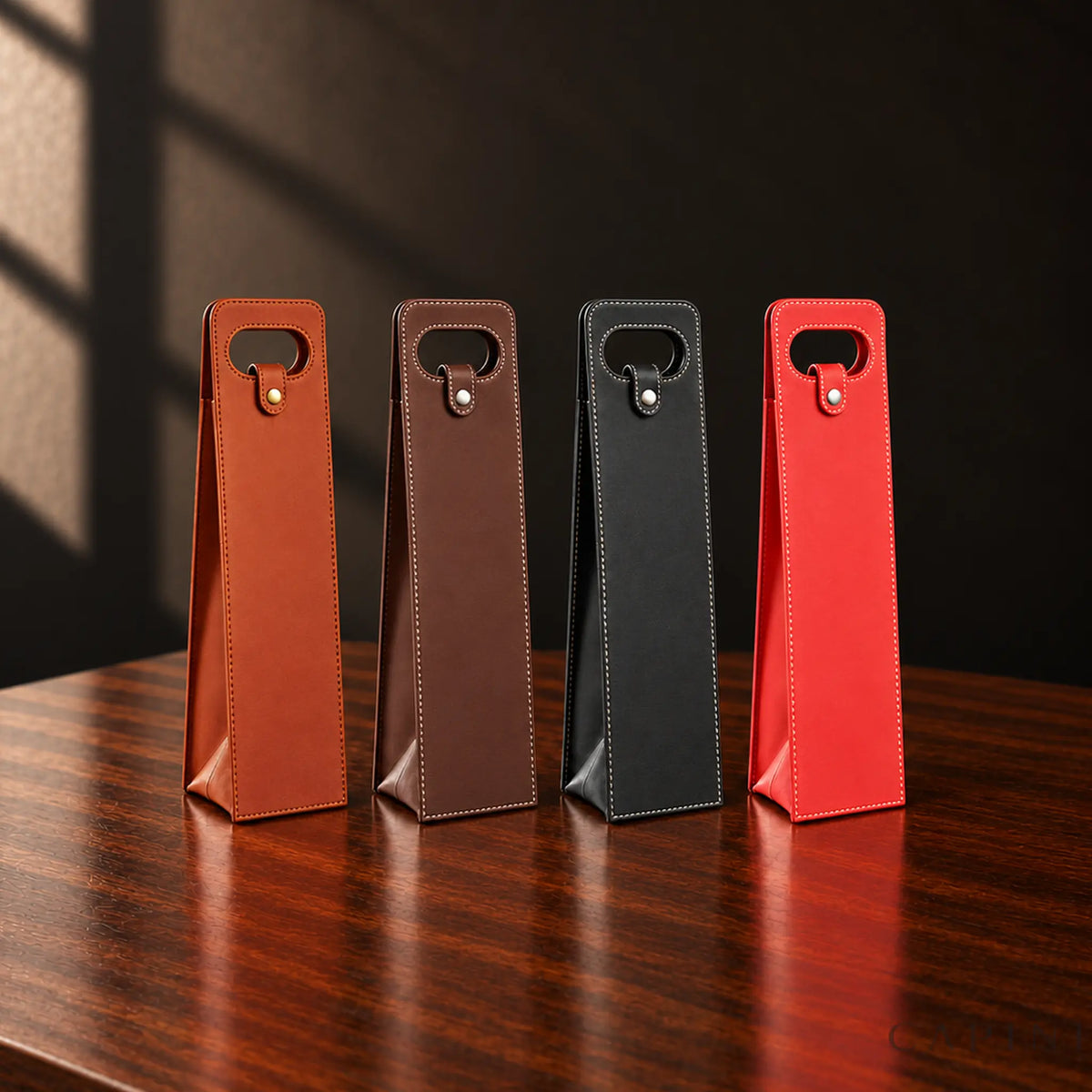 Conegliano wine carriers in Cognac, Espresso, Black and Red