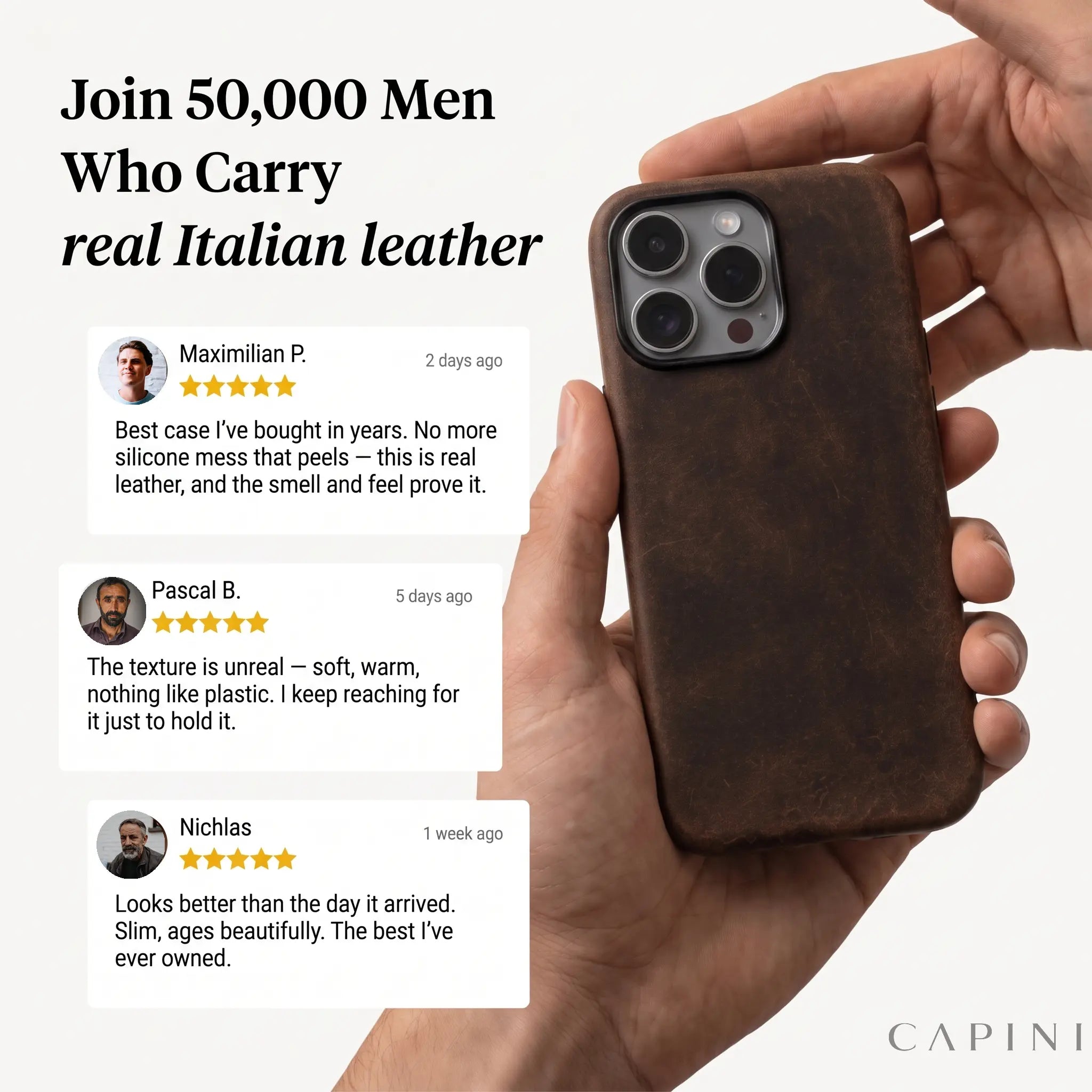 Ferrara Mastrotto Crazy Horse - Leather Case Capini Firenze