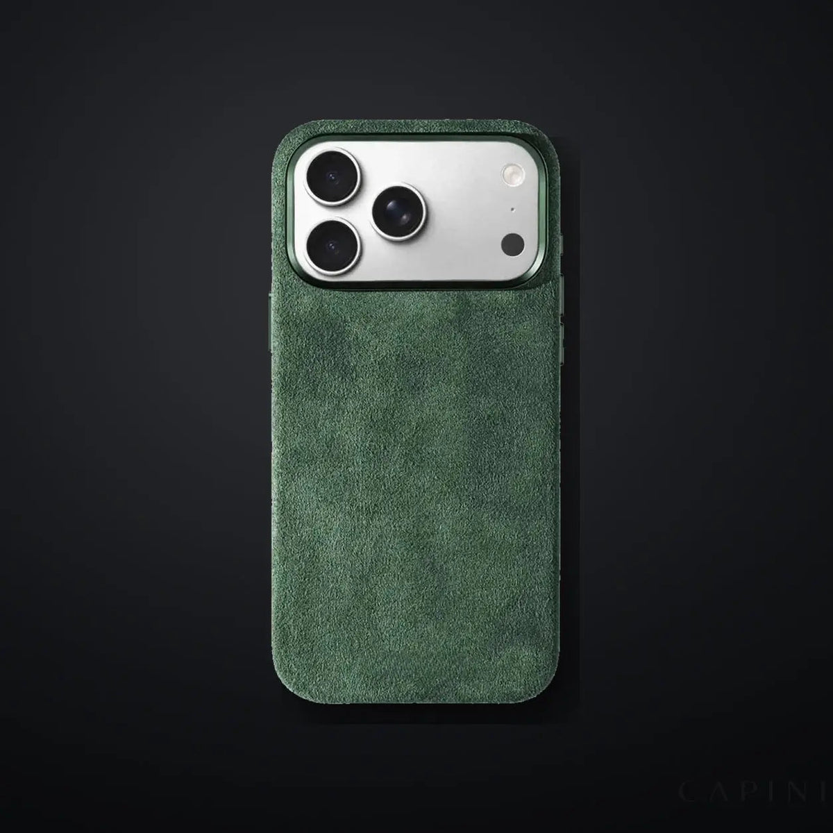 Monaco GT iPhone case in green Alcantara