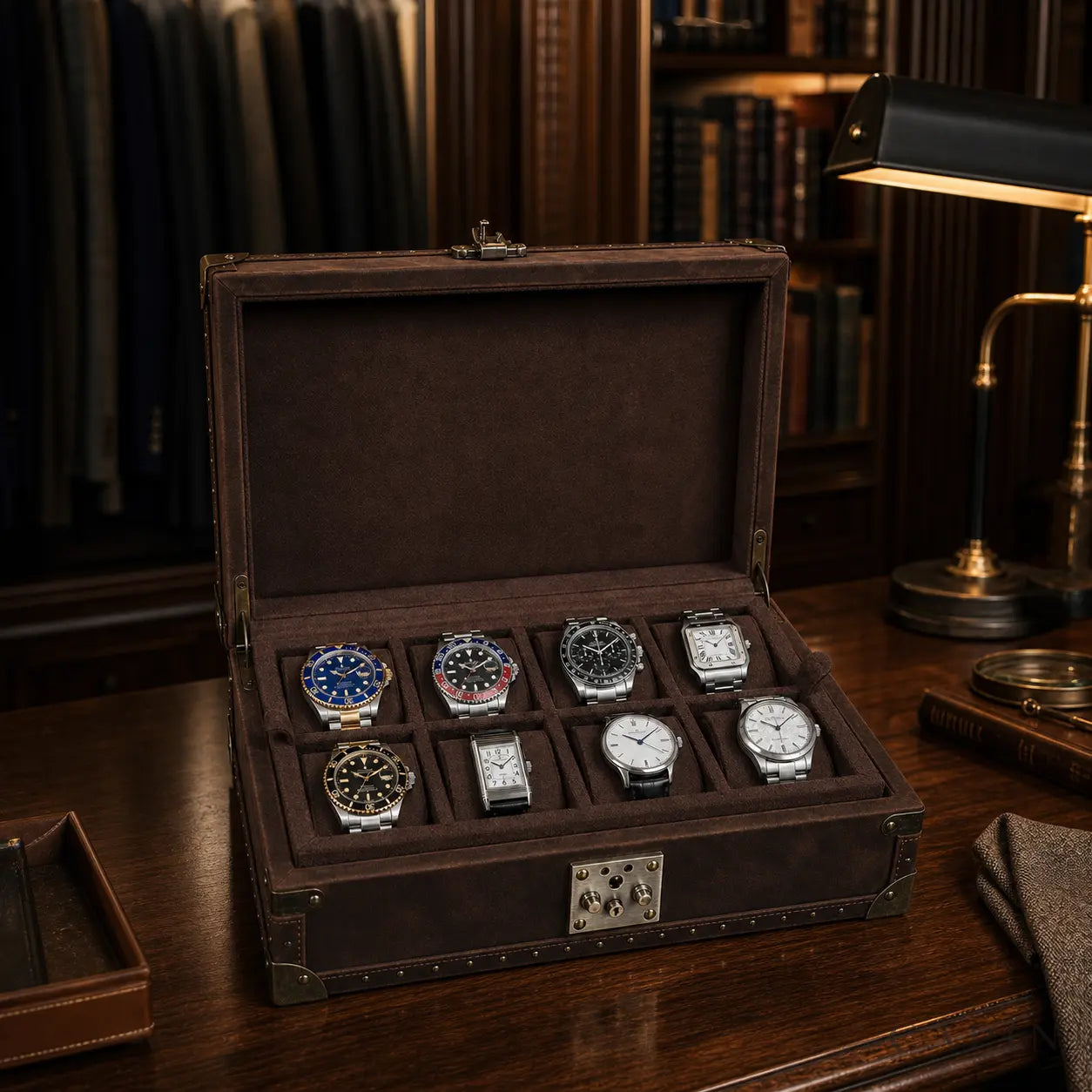 Perugia watch trunk in a private European collector dressing room
