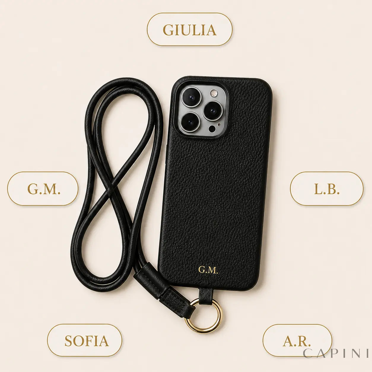 Milano Lanyard - Läderfodral