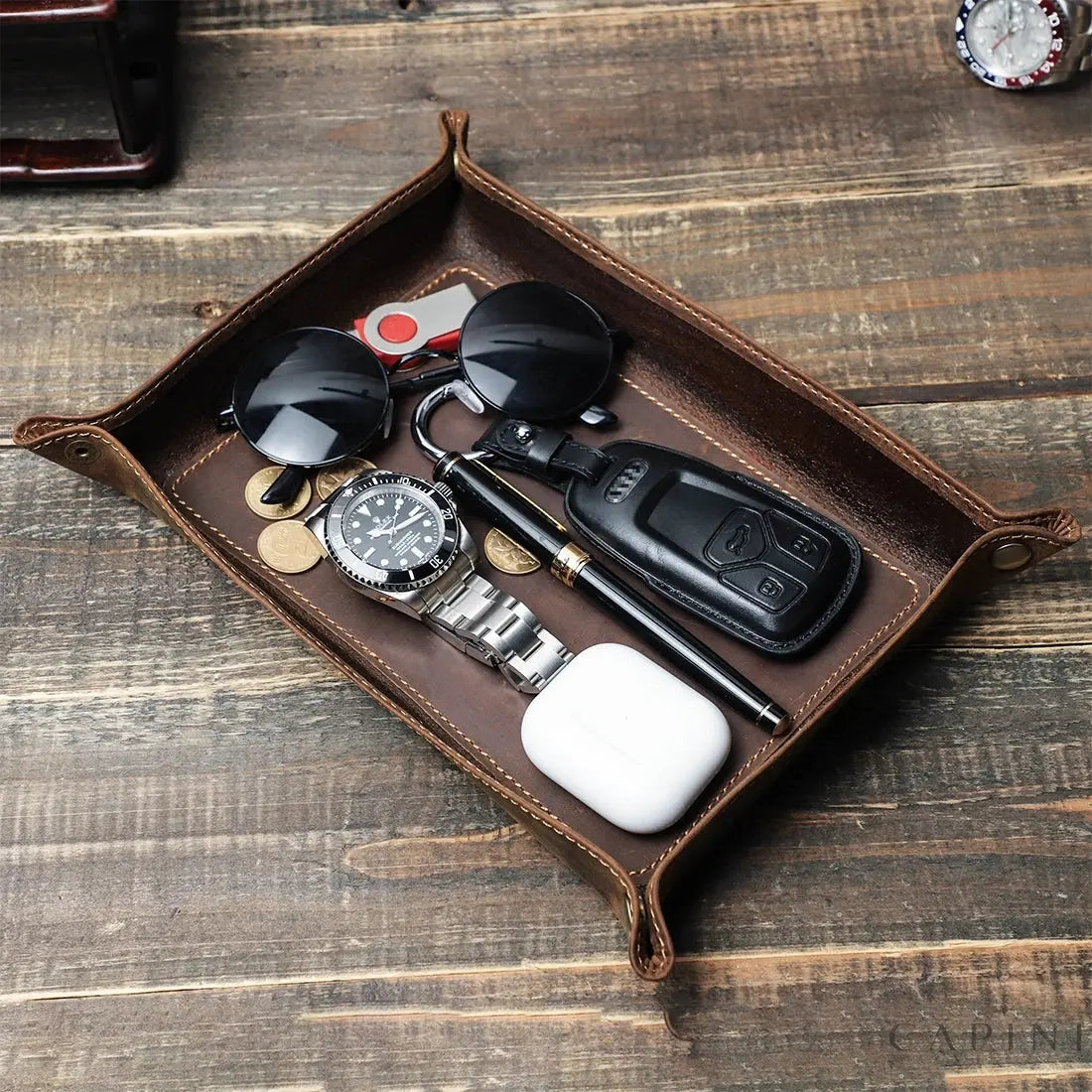 Padova Crazy Horse - Leather Valet Tray
