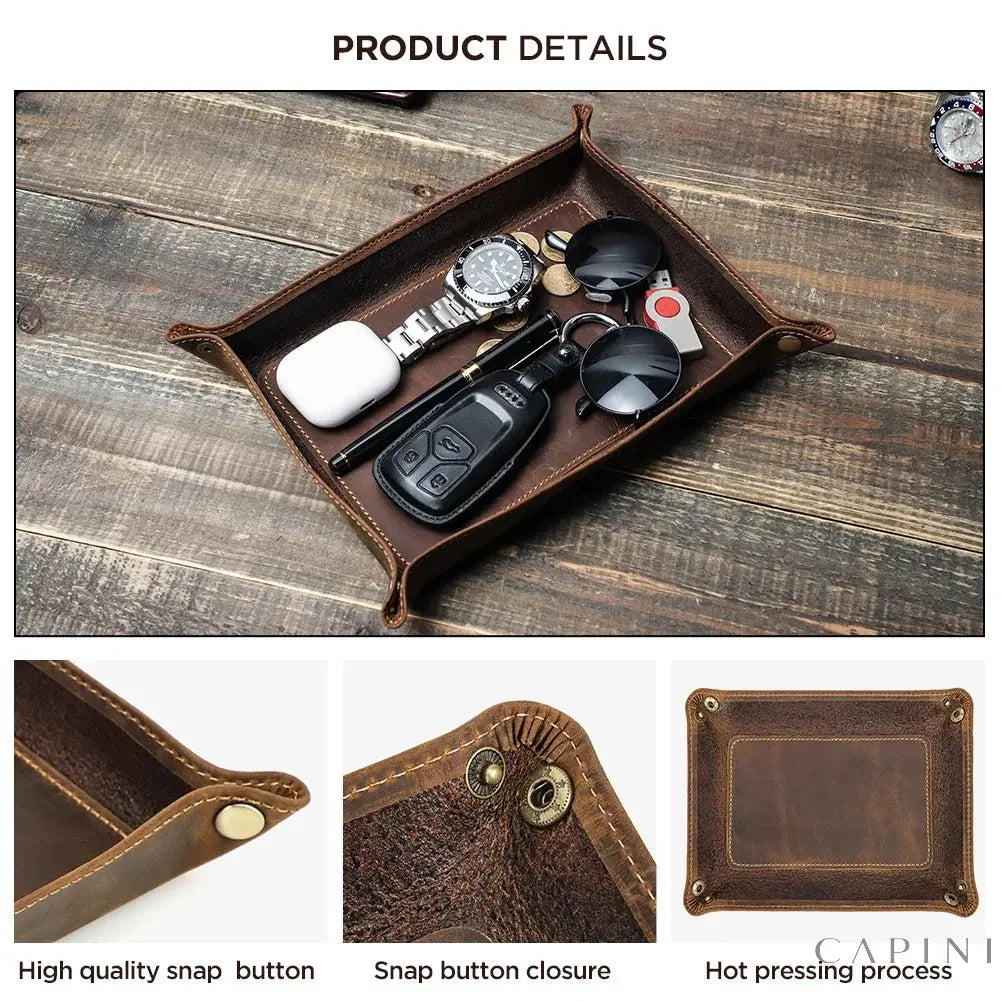 Padova Crazy Horse - Leather Valet Tray