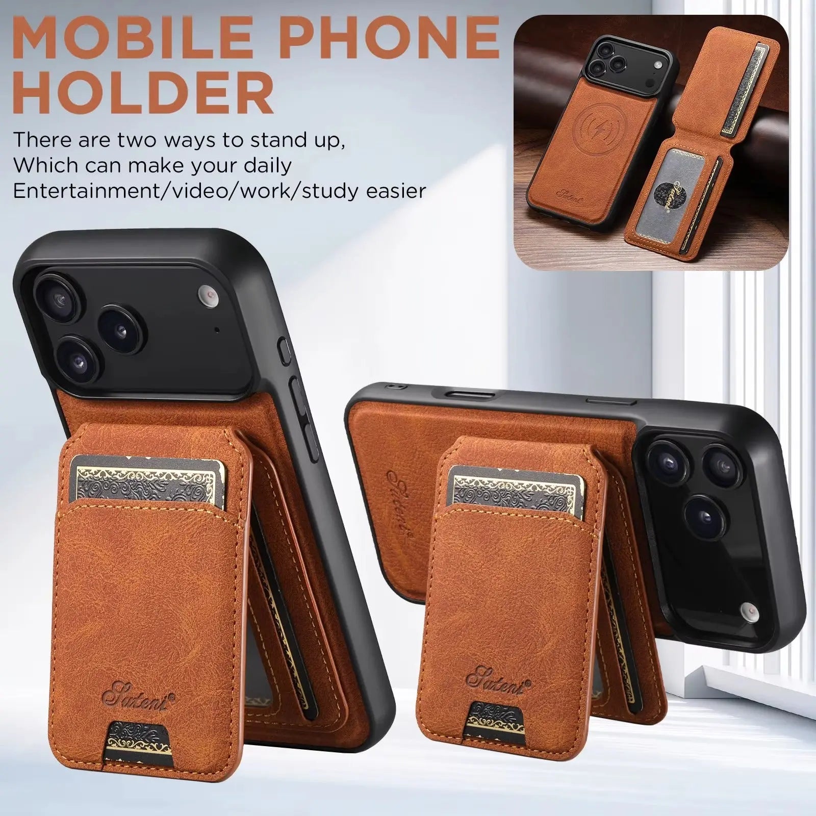 Milano Magnetic Wallet – Wireless Charging Leather Case - Capini Firenze