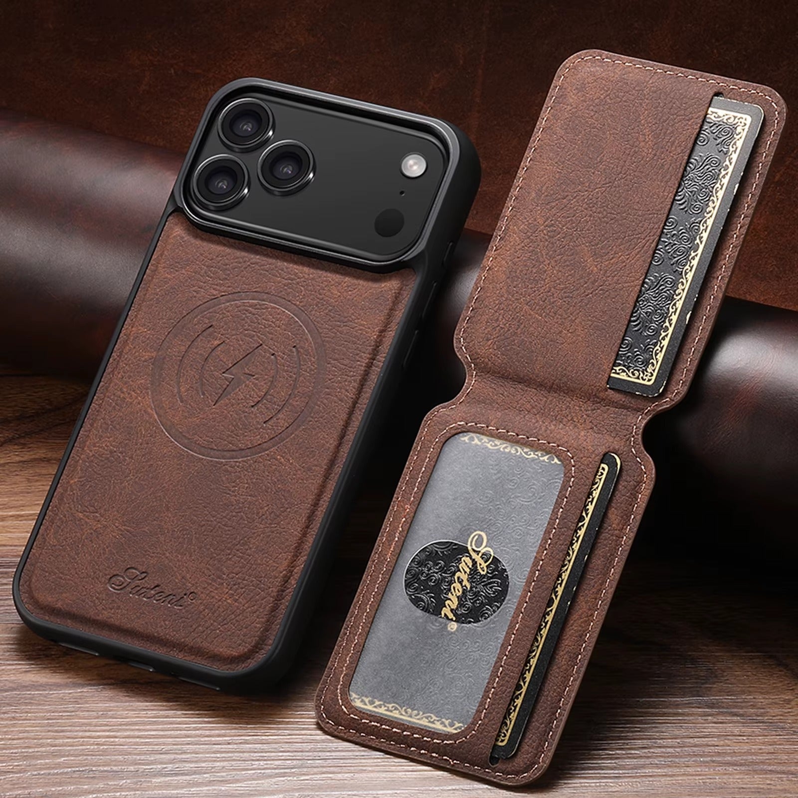 Milano Magnetic Wallet – Wireless Charging Leather Case