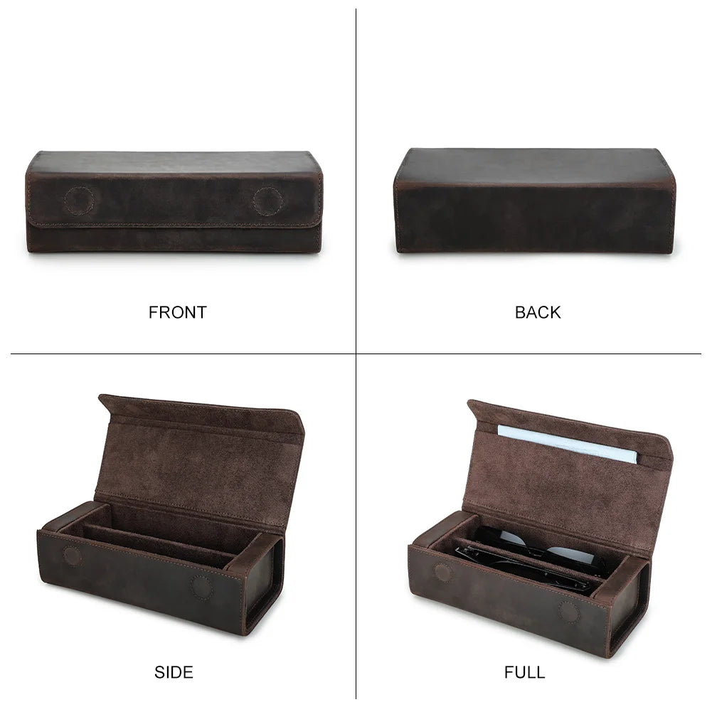 Belluno Crazy Horse - Two-Pair Sunglasses Case