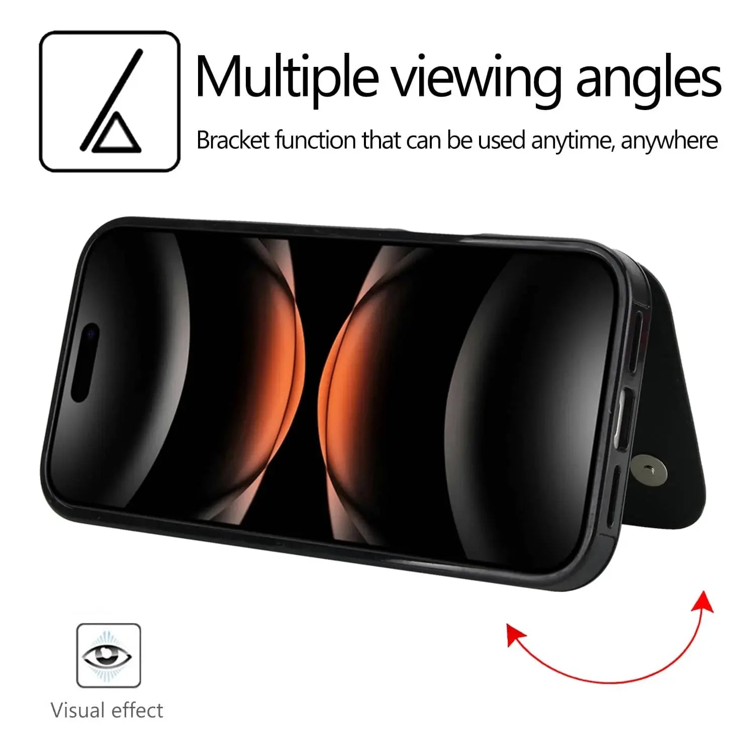 Faux Leather Wallet Case for iPhone 17 | Card Holder + Stand - Capini Firenze