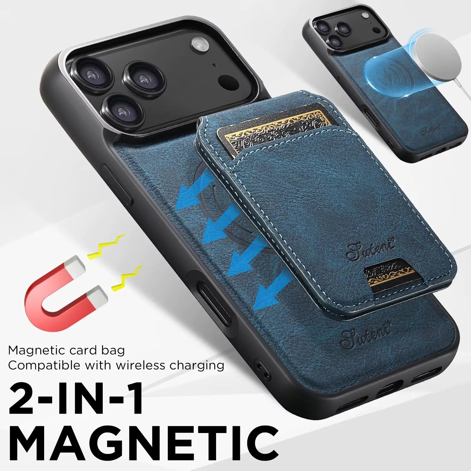 Milano Magnetic Wallet – Wireless Charging Leather Case - Capini Firenze