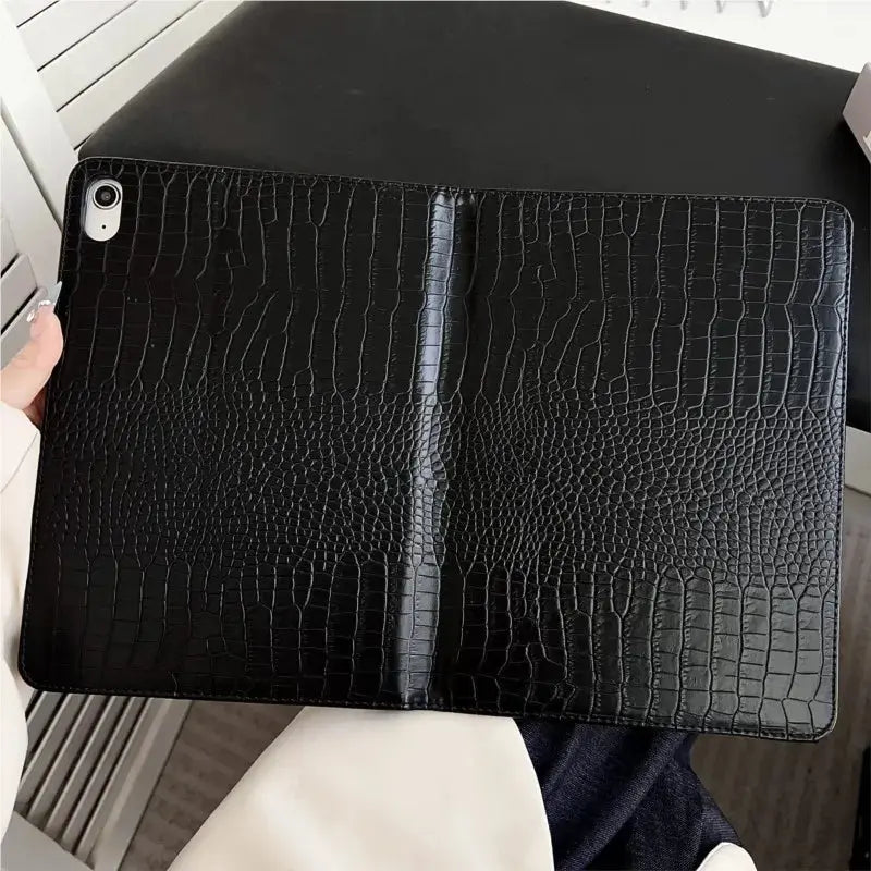 Faenza Croc-Grain Vegan Leather - iPad Folio