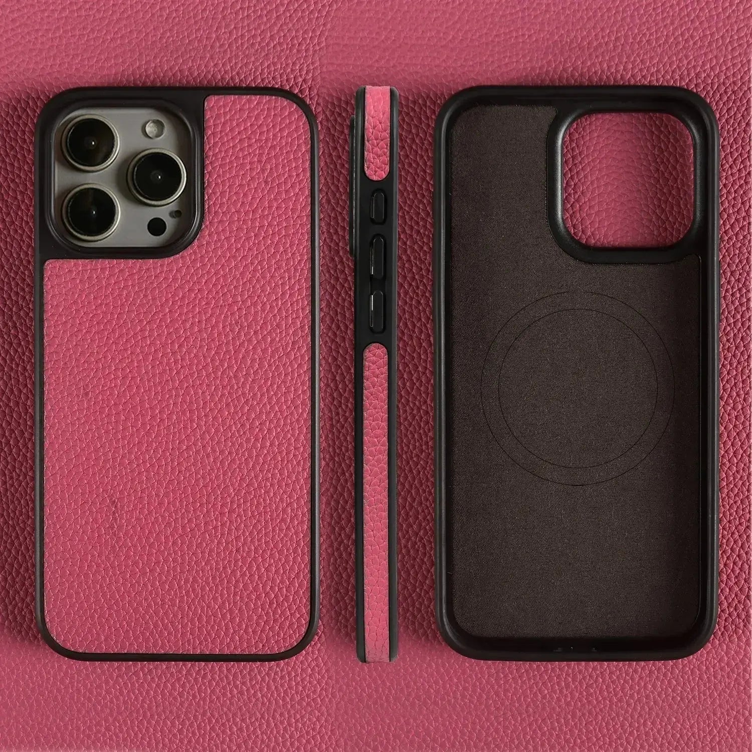 Magnetic Genuine Leather Phone Case For iPhone 16 Pro Max 15Pro 14 13pro 12 11 Cowhide Wireless Magsafe Fundal Back Shell capa Capini Firenze