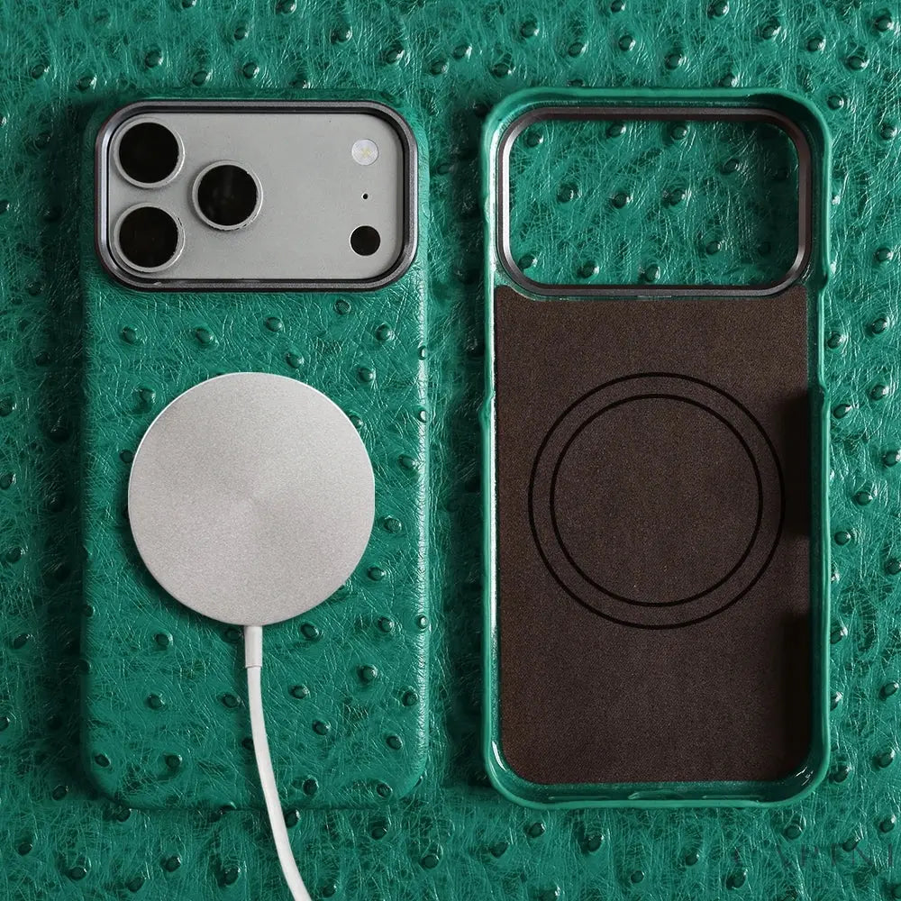 Deruta Ostrich-Grain – Leather Case