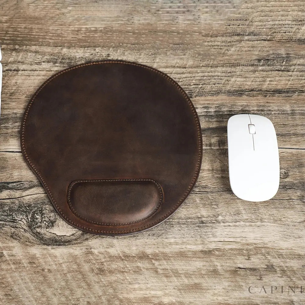 CONTACTS FAMILY Nubuck Leather Anti-slip Mouse Pad With Wrist Rest Office Desk for PC Laptop Computer Table Mat Gaming Mousepad Capini Firenze