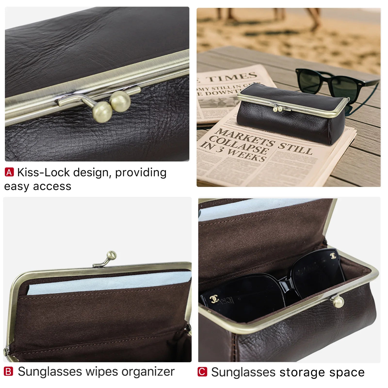 Amalfi Kiss-Lock - Sunglasses Case