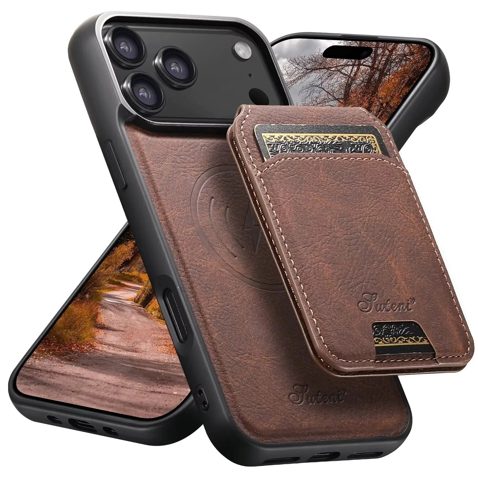 Milano Magnetic Wallet – Wireless Charging Leather Case - Capini Firenze