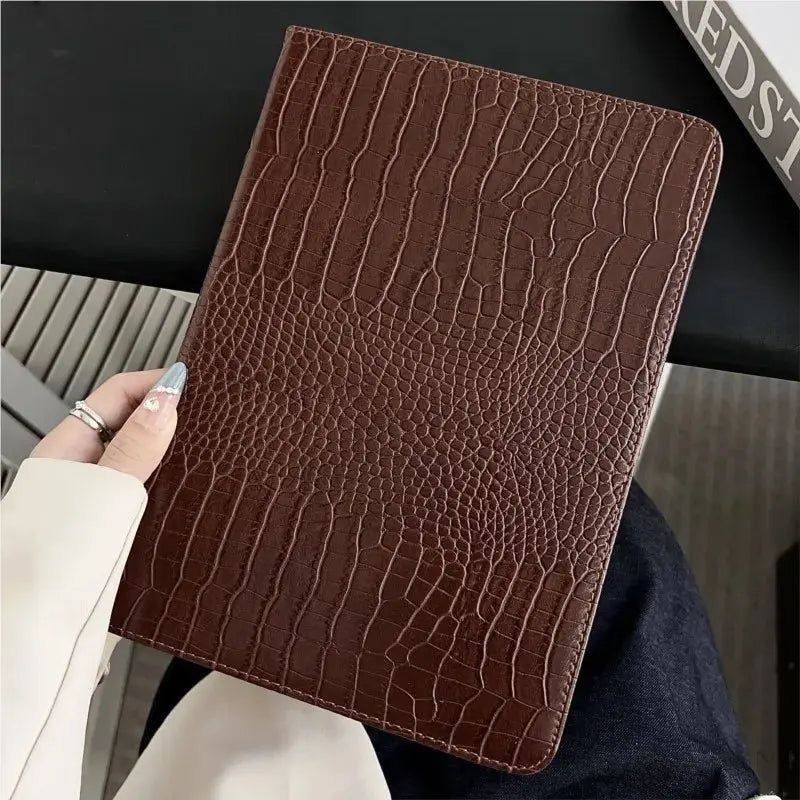 Faenza Croc-Grain Vegan Leather - iPad Folio