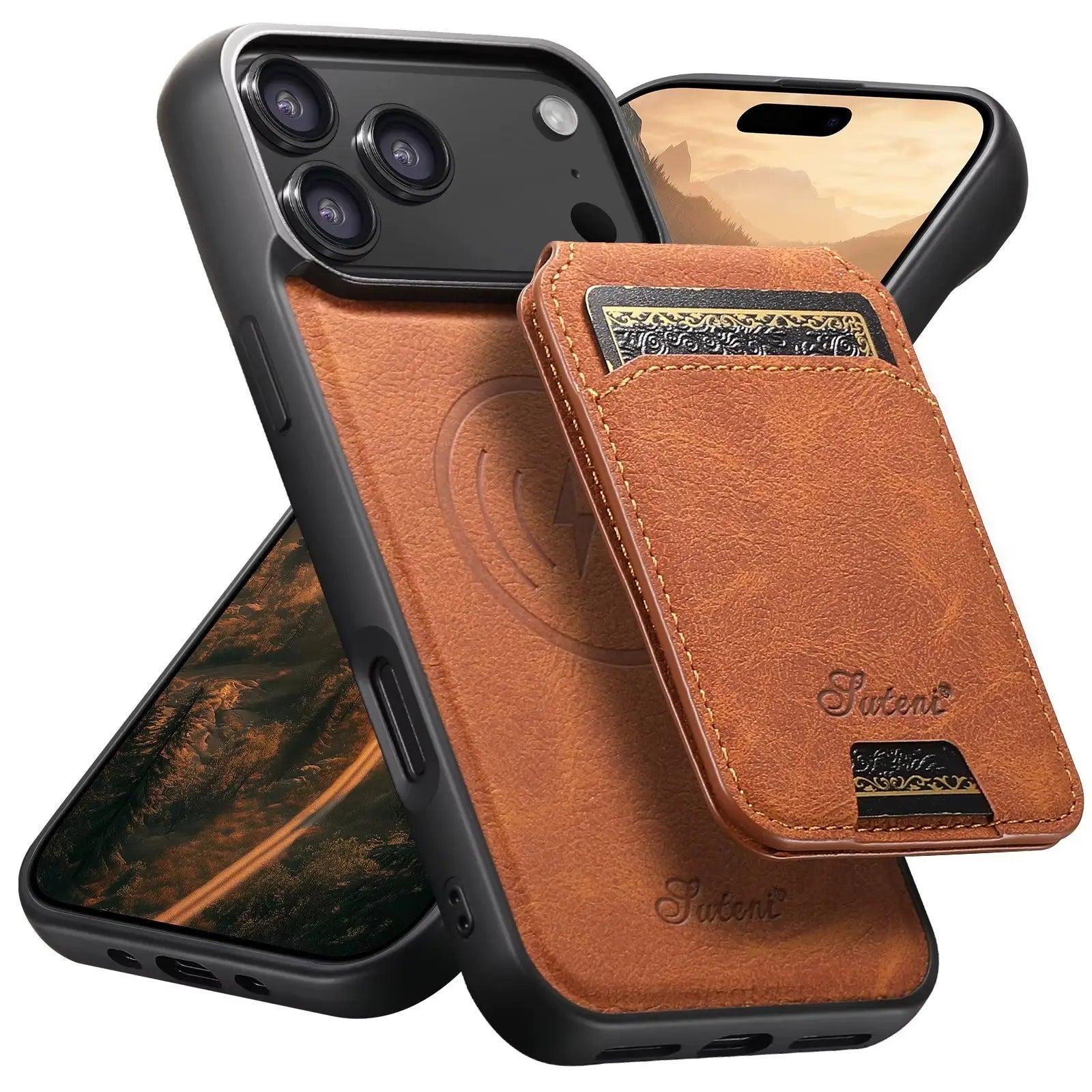 Milano Magnetic Wallet – Wireless Charging Leather Case - Capini Firenze