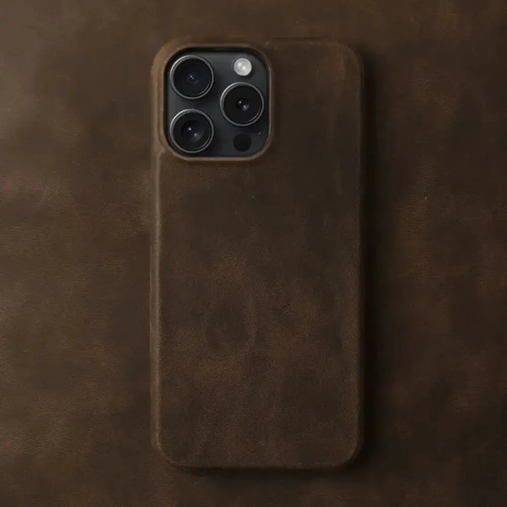 ZWW Crazy House Genuine Leather Cover Case For Iphone 15 Pro Max Case For Iphone 14pro 12 11 XR XS 13 8 Aesthetic Vintage Retro - Capini Firenze