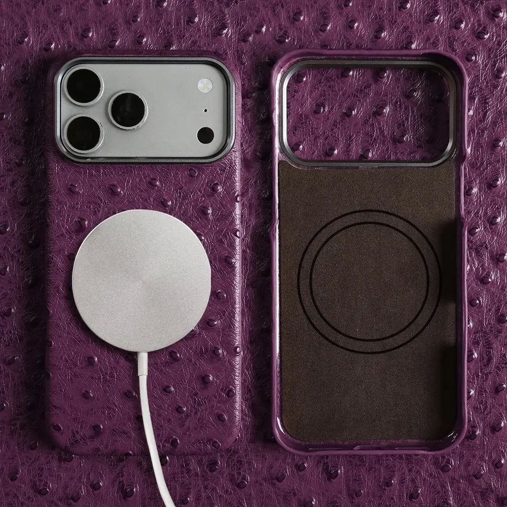 Deruta Ostrich-Grain – Leather Case