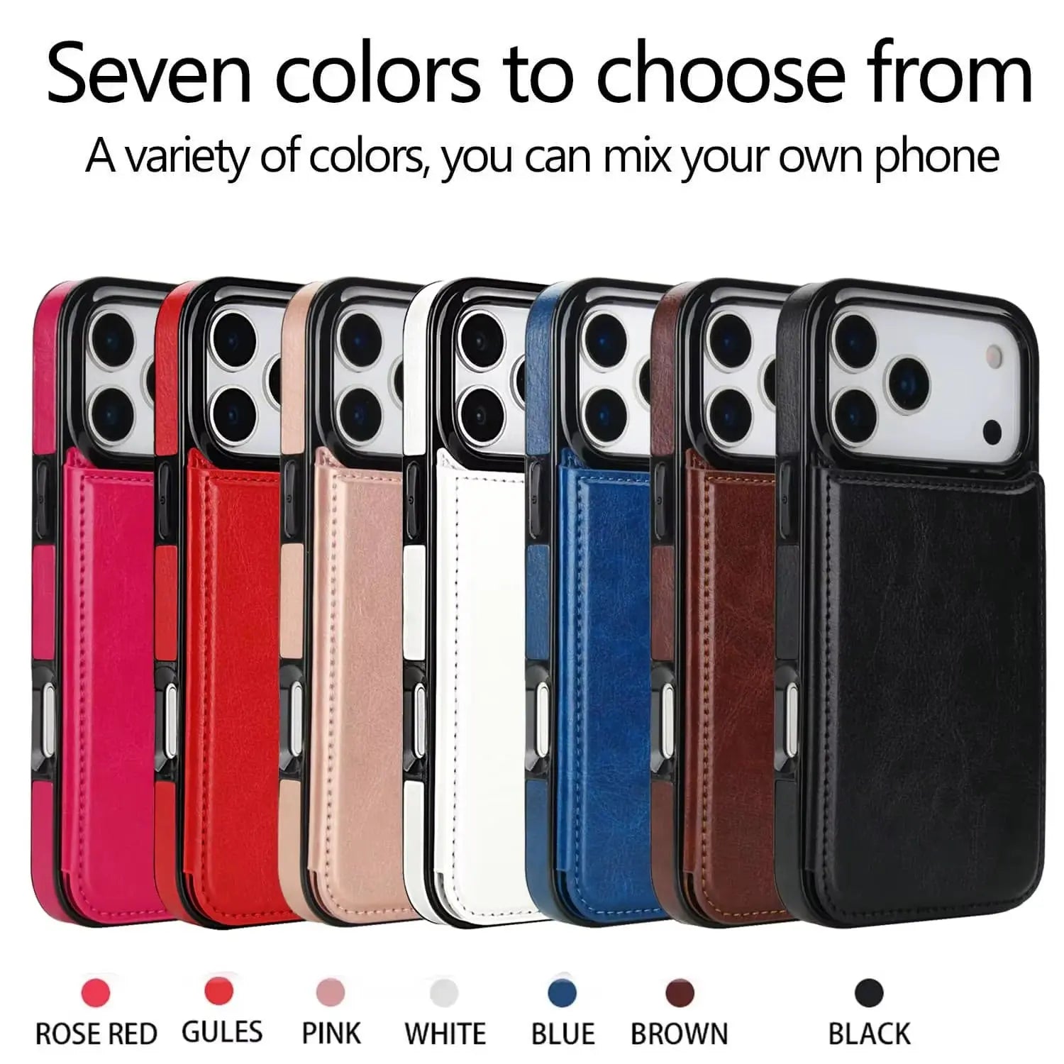 Faux Leather Wallet Case for iPhone 17 | Card Holder + Stand - Capini Firenze