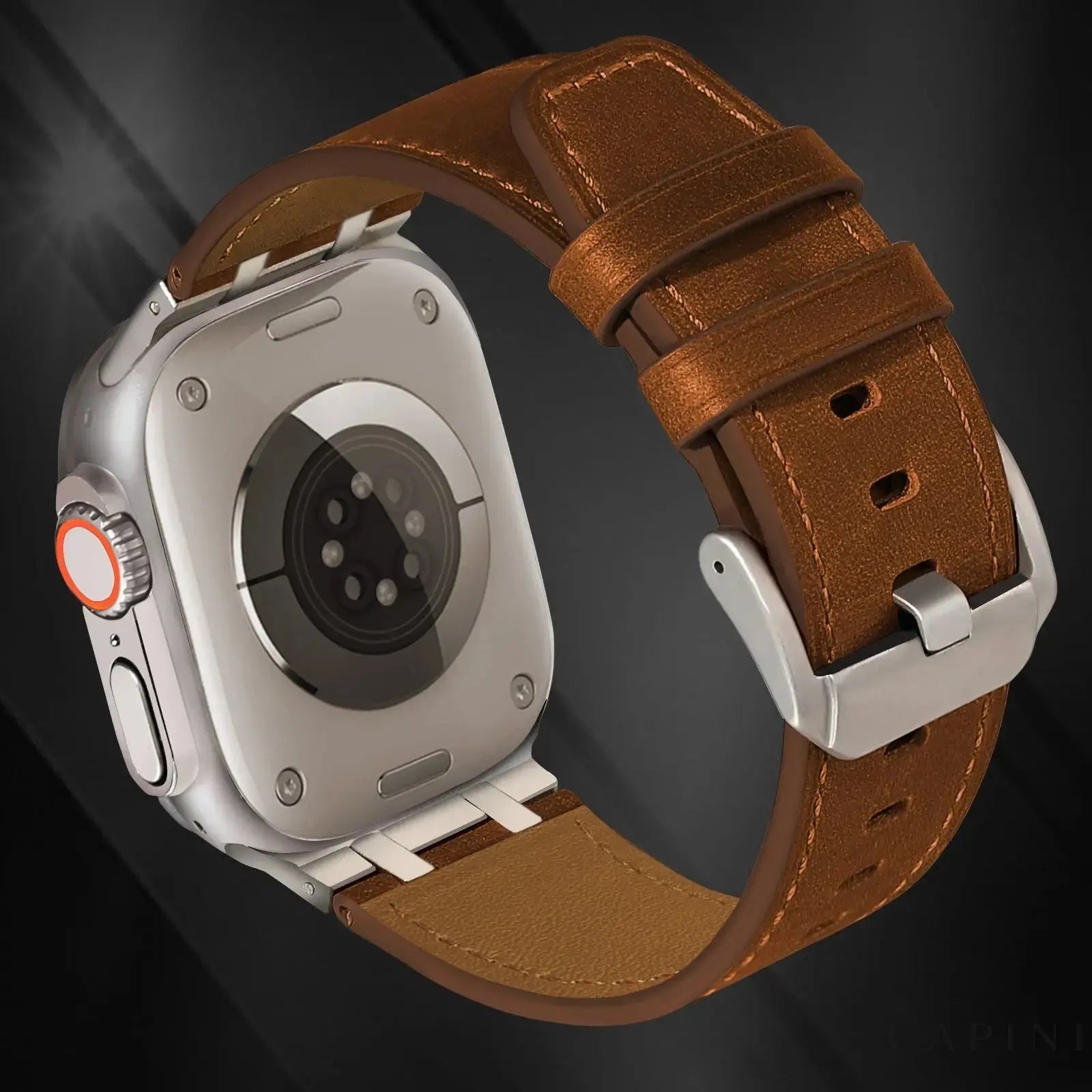 Leather Strap for Apple Watch Ultra 49mm 46mm 45mm 42mm 44mm Luxury Men Band for IWatch 6 5 Series 11 10 9 8 7 Ultra 3 Bracelet Capini Firenze