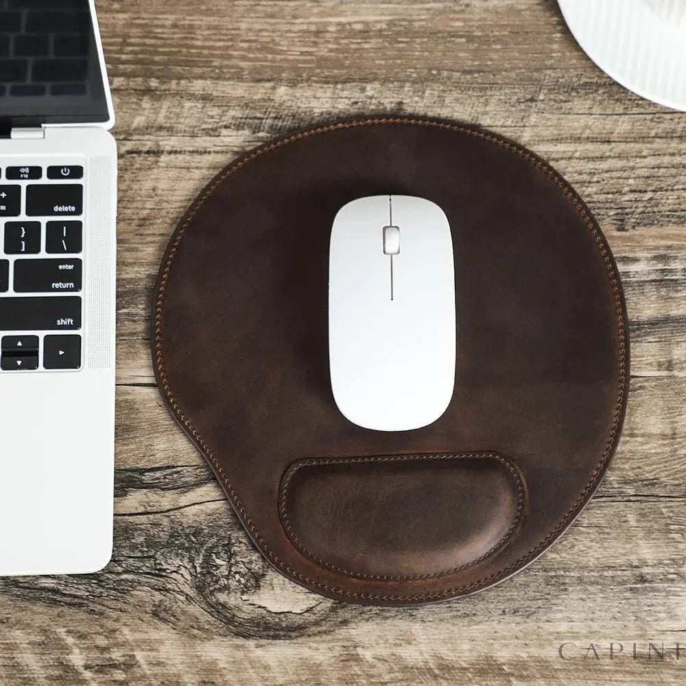 CONTACTS FAMILY Nubuck Leather Anti-slip Mouse Pad With Wrist Rest Office Desk for PC Laptop Computer Table Mat Gaming Mousepad Capini Firenze
