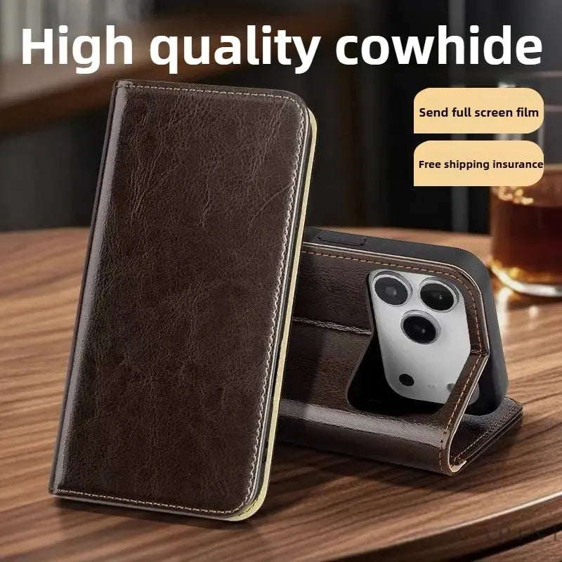 Genova Cowhide - Leather Flip Case